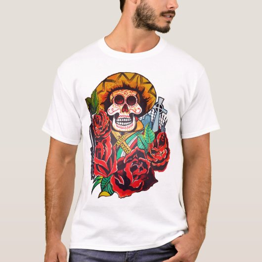 T-shirt dia de los muertos (Devant)