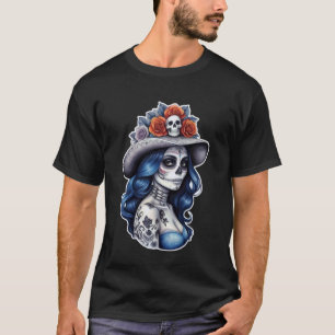 T-shirt Dia de Los muertOS - Calavera La Catrina Portrait
