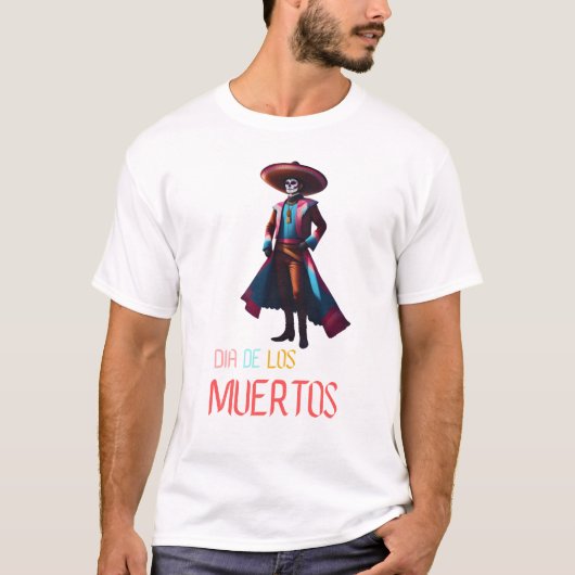 T-shirt Dia de los Muertos Charro (Devant)