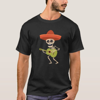 T-shirt Dia De Los Muertos Crâne Mexicain Jour Des Morts D