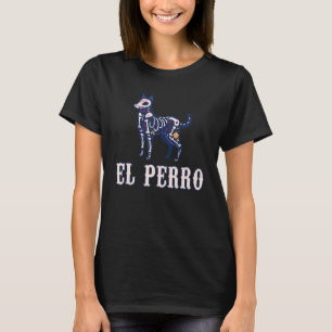 T-shirt Dia De Los Muertos Dog El Perro Halloween