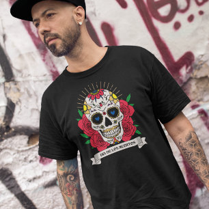 T-shirt Dia de Los Muertos Floral Sugar Crâne