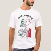 T-shirt Dia de los Muertos, Jour de la squelette morte (Devant)