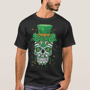 T-shirt Dia De Los Muertos Jour de la St Patrick Irlandais