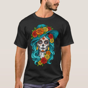 T-shirt Dia De Los Muertos Jour Des Morts Crâne en Sucre