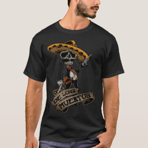 T-shirt Dia De Los Muertos Jour des Morts Squelette
