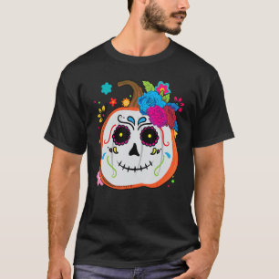 T-shirt Dia De Los Muertos Journée Citrouille des enfants 