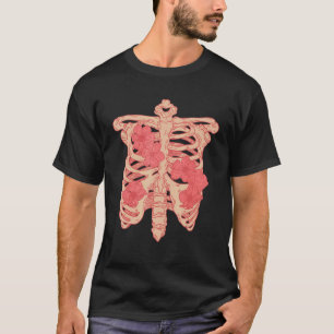 T-shirt Dia De Los Muertos Skeleton Ribcage Halloween