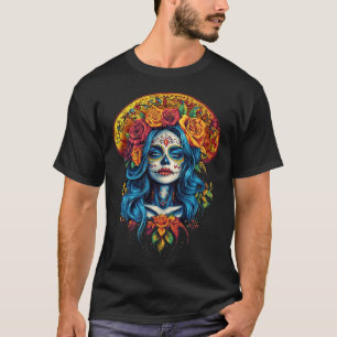 T-shirt Dia De Los Muertos Skeletons Dansons Fête Mexicain