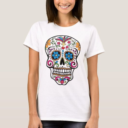 T-shirt Dia de los Muertos Skull (Devant)