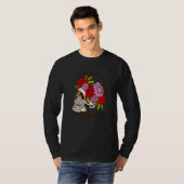 T-shirt Dia De Los Muertos Skull Mask Roses Premium (Devant entier)