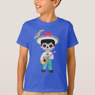T-shirt Dia De Los Muertos Sugar Skull Boy
