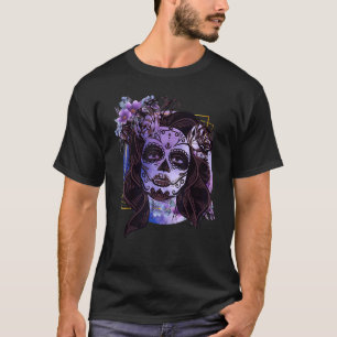 T-shirt Dia de los Muertos Witchy Sugar Skull Woman