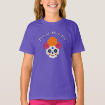 Día de Muertos Crâne floral - Famille personnalisa
