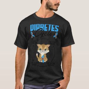 T-shirt Diabète Cycle Type 1 Diabétique Chat Hommes