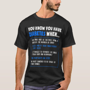 T-shirt diabète Type 1 Funny Pun Or Qu