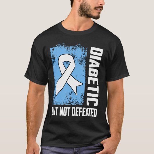 T-shirt Diabetic But Not Defeated (Devant)