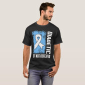 T-shirt Diabetic But Not Defeated (Devant entier)