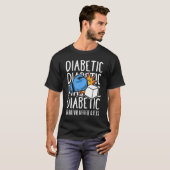 T-shirt Diabetic Warrior Never Quits (Devant entier)