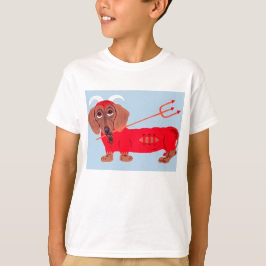 T-shirt Diable Dachshund (Devant)