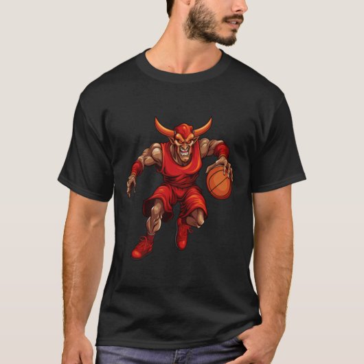 T-shirt Diable de basket-ball (Devant)
