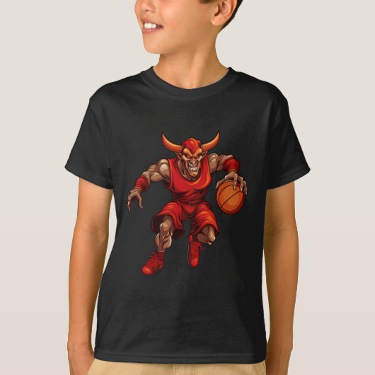 T-shirt Diable de basket-ball (Devant)