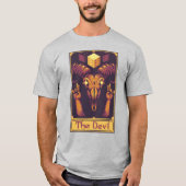 T-shirt Diable de carte Tarot Pixel (Devant)