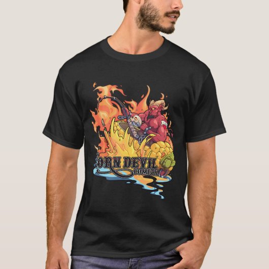 T-shirt Diable de maïs (Rouge) (Devant)