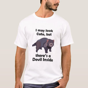 T-shirt Diable de Tasmanie Diable Mignon à l'Intérieur Mar