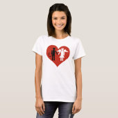 T-shirt Diable et ange dans l'amour - chemise (Devant entier)