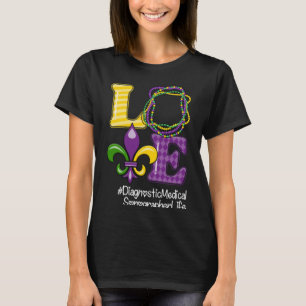 T-shirt Diagnostic Médicale Sonographe Infirmière Mardi Gr