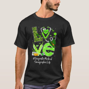 T-shirt Diagnostic Médicale Sonographe Infirmière Vie Amou