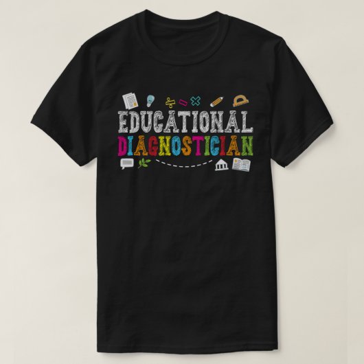 T-shirt Diagnosticien de l'éducation Retourner à l'école E (Design devant)