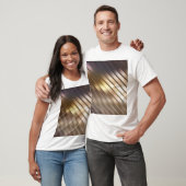 T-shirt Diagonal doré abstrait élégant arrière - plan. (Unisexe)