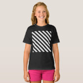 T-shirt Diagonal Stripes Mono Pattern  (Devant entier)