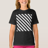 T-shirt Diagonal Stripes Mono Pattern  (Devant)