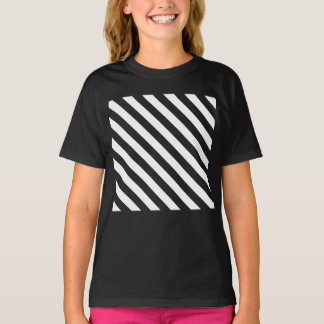 T-shirt Diagonal Stripes Mono Pattern 
