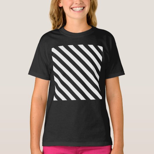T-shirt Diagonal Stripes Mono Pattern  (Devant)