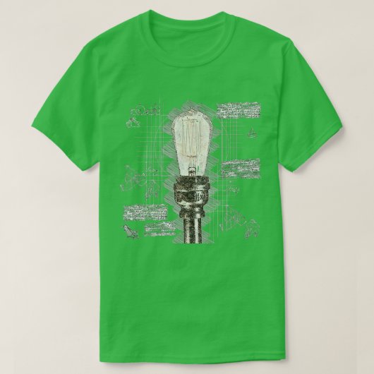 T-shirt Diagramme d'ampoule électrique (Design devant)