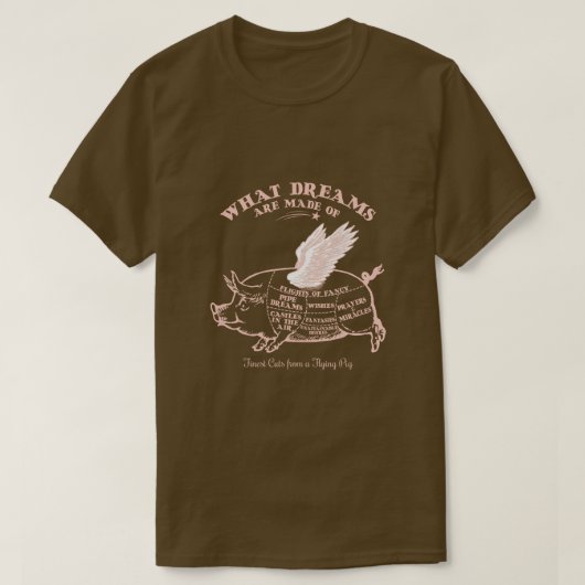 T-shirt Diagramme de cochon volant (Design devant)