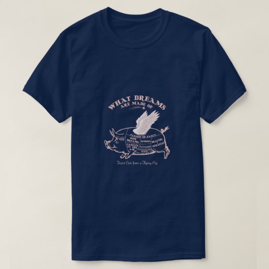T-shirt Diagramme de cochon volant (Design devant)