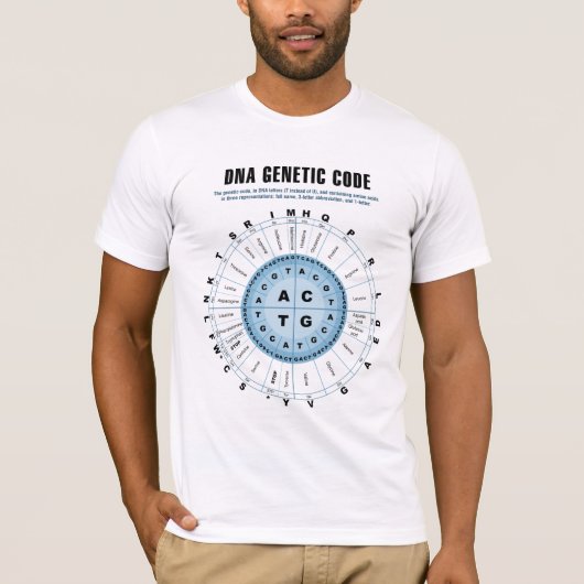 T-shirt Diagramme de code génétique d'ADN (Devant)