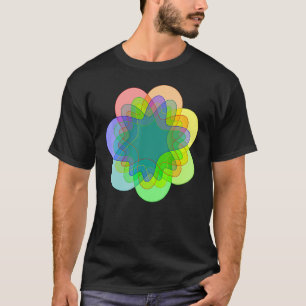 T-shirt Diagramme de Venn à 7 voies coloré nerd pour les p