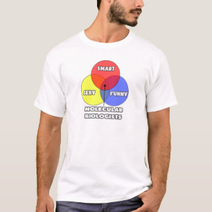 T-shirt Diagramme de Venn .. Biologistes moléculaires