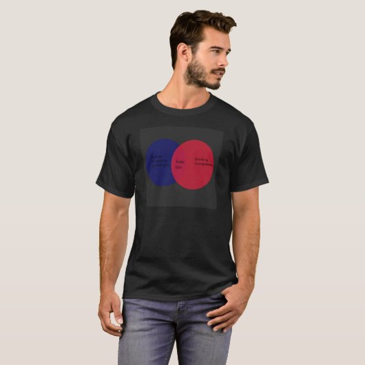 T-shirt diagramme de venn de youtube (Devant entier)