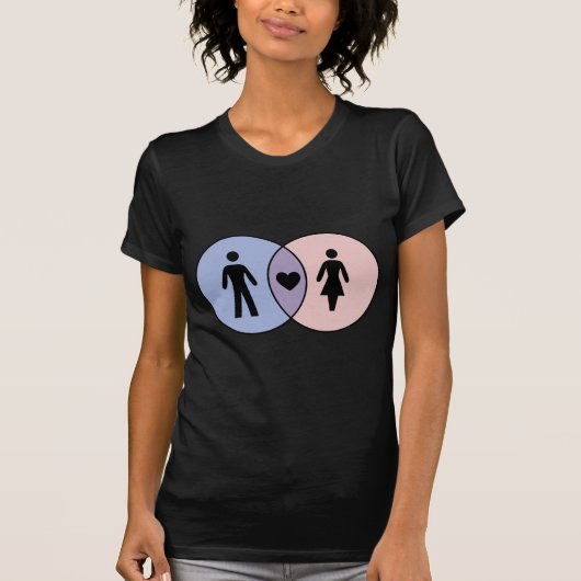 T-shirt Diagramme de Venn Garçon + Fille (Devant)