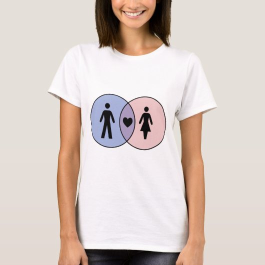 T-shirt Diagramme de Venn Garçon + Fille (Devant)