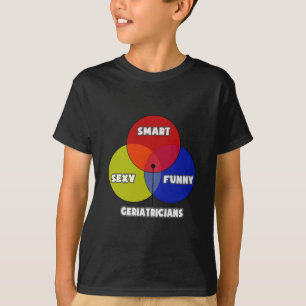 T-shirt Diagramme de Venn .. Geriatricien