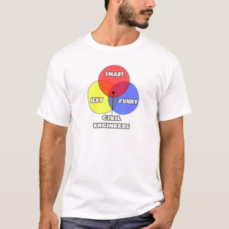 T-shirt Diagramme de Venn .. Ingénieurs civils