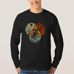 T-shirt Diagramme de Venn La Vie L'Univers et Tout 42